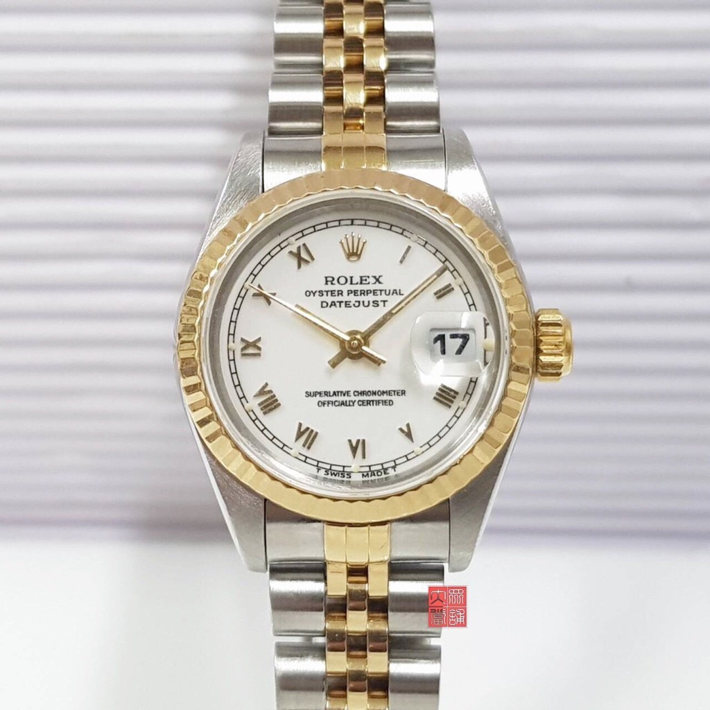 ROLEX勞力士 蠔式半金 69173 錶徑26mm 自動機械 白羅馬字面盤 18K金及精鋼材質特價*出售