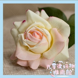 🔥台灣熱銷🔥仿真保濕手感玫瑰單支高檔客廳臥室婚慶裝飾新娘影樓婚紗攝影花束