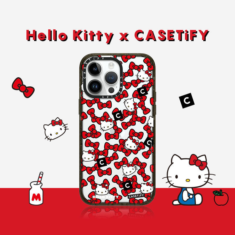 正版現貨 限量 Hello Kitty x CASETIFY 三麗鷗聯名手機殼 蝴蝶結適用iPhone15/14/13
