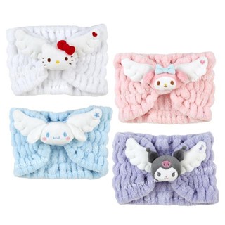 【現貨】小禮堂 Sanrio 三麗鷗 造型寬版吸水髮帶 (大臉翅膀款) Kitty 大耳狗 酷洛米
