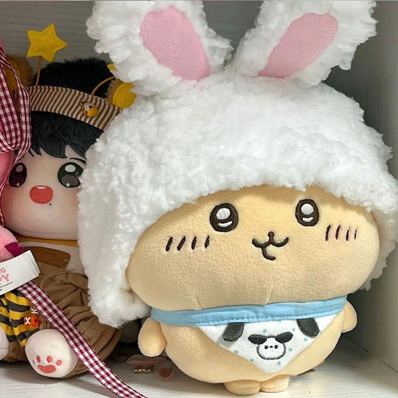 巴豆精品店 chiikawa烏薩奇小八毛絨玩偶自嘲熊兔子可愛公仔娃娃情人節禮物