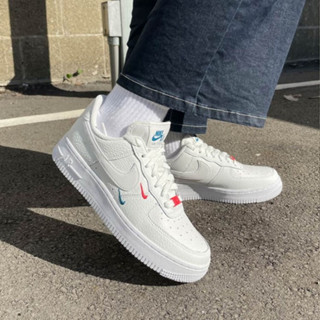 NIKE AIR FORCE 1 LOW 彩色 小勾勾 CT1989-101 白 女鞋