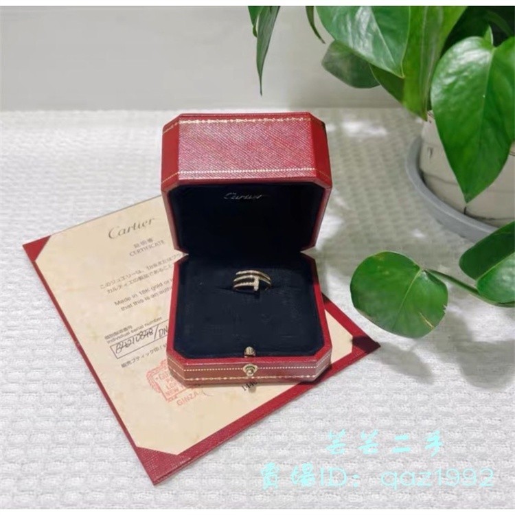 精品二手 Cartier 卡地亞 JUSTE UN CLOU 釘子戒指 18K玫瑰金釘子鑽石戒指 B4210800
