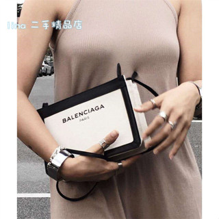 精品現貨 Balenciaga POCHETTE 帆布拼色 皮革 手提女包