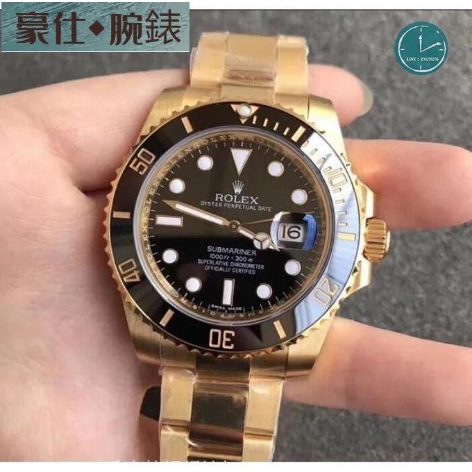 高端 Rolex 勞力士潛航者型系列m126618ln-0002腕表（包金黑水鬼）男士精品腕錶 休閒商務手錶