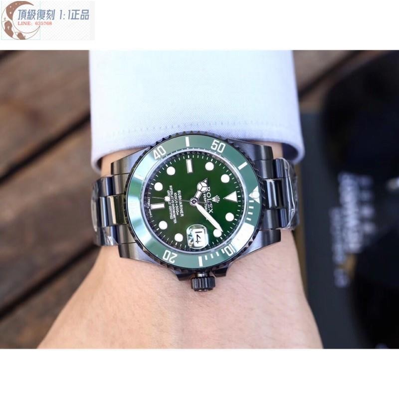 高端 經典款ROLEX勞力士手錶潛行者綠水鬼時尚潮流腕錶機械錶男錶明星自動機械鋼帶皮帶手錶