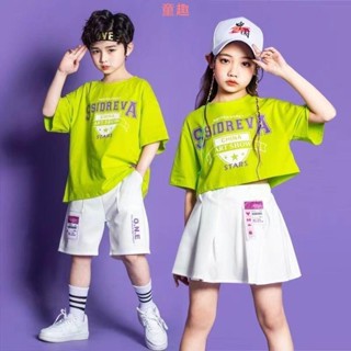 🍓兒童套裝🍓代爵士舞服裝 六一兒童表演服 嘻哈男女童運動會 幼兒園表演套裝