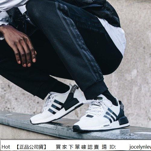 【Hot】 Adidas NMD R1 V2 黑白 日文 針織 Boost 慢跑鞋 運動鞋 FV9022