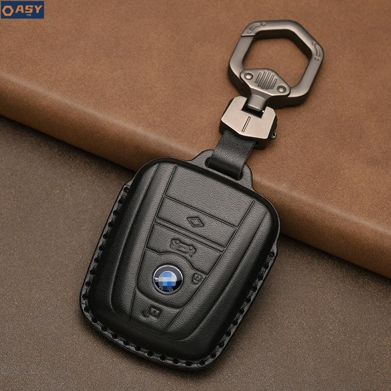 適用於寶馬I3鑰匙皮套男 I5 I8 新能源 BMW高檔皮紋鑰匙保護殼