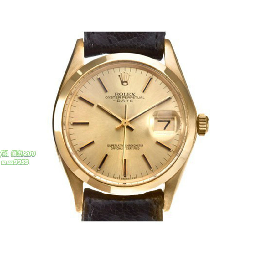 Rolex -mens 勞力士1500蠔式恒動日誌型18K金腕錶