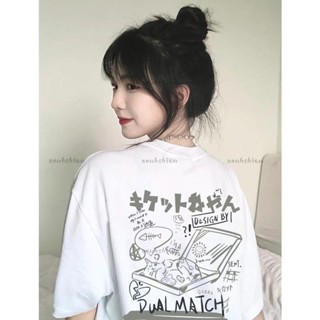 優質高品質 純棉T恤 韓系元氣少女上衣 可愛印花短袖 oversize寬鬆上衣美式復古上衣 女生短袖 情侶款短袖