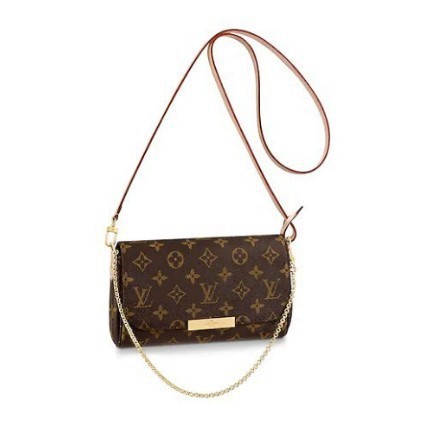 二手 LV LOUIS VUITTON FAVORITE MM 小號 老花 金屬鏈帶 斜背 兩用 WO現貨