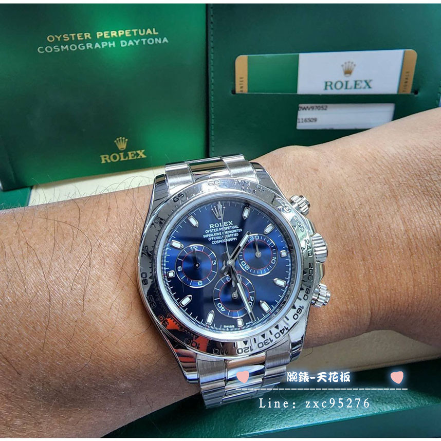 Rolex 勞力士 迪通拿 Daytona 116509 藍面 白金 116519 19年 98新116505腕錶