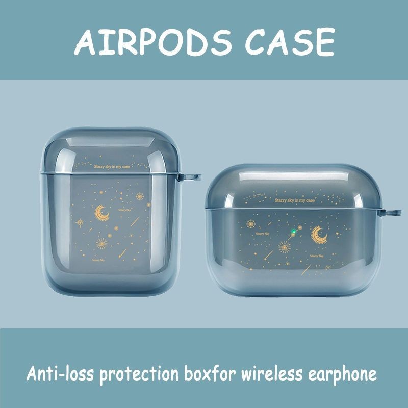 簡約星空圖airpods 1/2代 airpods3 保護套保護殼 airpods pro/pro2 蘋果耳機保護套透明