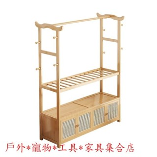 #免運#三聯發票#熱賣#居傢#北歐熱賣 衣帽架落地臥室掛衣架傢用房間掛衣服架子多功能一體式收納置物架