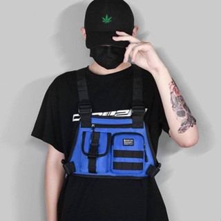 戰術包 嘻哈戰術背心多功能機能吃雞胸包潮牌腰包個性潮酷馬甲式雙肩揹包