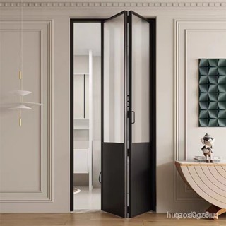 可到府安裝【工廠直銷】 定製窄邊複古門衛生間PD門 平開一躰門 法式折疊門鋁閤金門廚房浴室玻璃雙折門