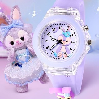 精品手錶 飾品 時尚手錶🎀幼兒園寶寶手錶艾莎公主手錶兒童閃光庫洛米中小學生走針發光童表