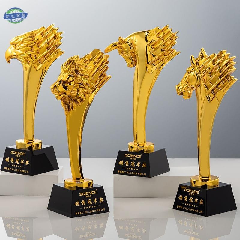 客製化 龍年獎盃鷹頭獎盃金馬獎金鷹獎金牛獎龍造型龍頭獎盃金龍獎盃水晶獎盃訂製創意獎盃樹脂頒獎週年慶典獎盃
