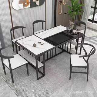 【茶桌-茶桌椅組閤新中式功夫茶辦公室傢用陽臺巖闆泡茶臺茶藝桌茶具套裝原木桌 長方形桌子茶幾 實木桌 桌子 茶臺桌 KPI