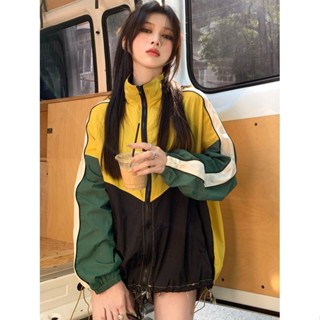 [Jaylee]韓版上衣 薄款外套 連帽衛衣外套 防曬衣 防曬外套女 春夏新款輕薄透氣撞色大碼女裝 防曬衫 防曬服女
