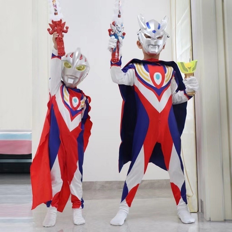 迪迦奧特曼兒童服裝cosplay捷德戰衣男童賽羅套裝歐布澤塔連體衣