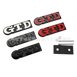 適用於新款VW GTD GOLF POLO中網標 格柵標 金屬前標 適用福斯改裝車標 銀色黑色紅色