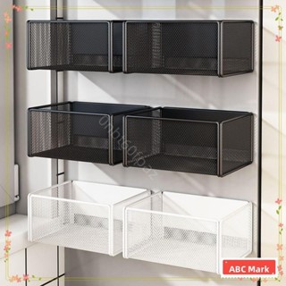 新品熱賣 冰箱 創意 置物架 免打孔 冰箱貼磁鐵磁吸置物架磁性2024年新款掛籃多功能創意收納盒金屬筐fine