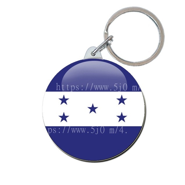 宏都拉斯 Honduras 國旗 吊飾 鑰匙圈 / 世界國旗