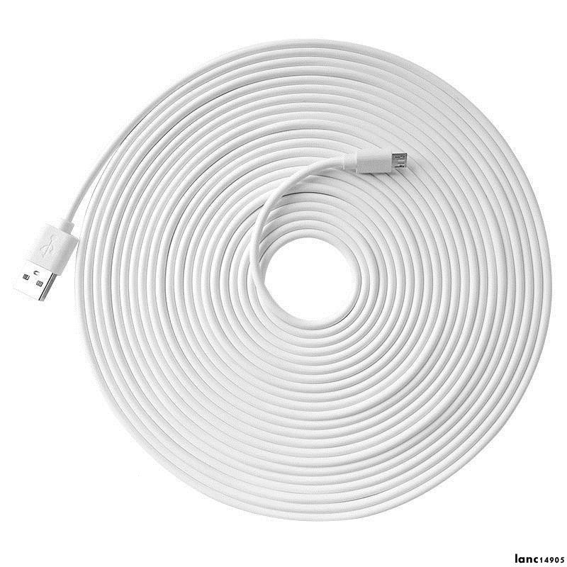 【台灣出貨】安卓電源線1米2米3米5米6米7米8米加長充電線4/5米12米超長適用小米監控攝像頭延長線USB14米電源線