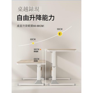 Luck❤升降電腦桌 工作桌 書桌升降桌學習可寫字臺式書桌電腦課兒童家用工作臺學生辦公手動桌子