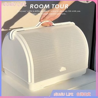 ⭐臺灣發貨⭐INS奶瓶收納箱 寶寶餐具收納 碗盤收納架 餐具瀝水翻蓋收納櫃 碗盤收納盒 碗筷收納盒廚房收納架