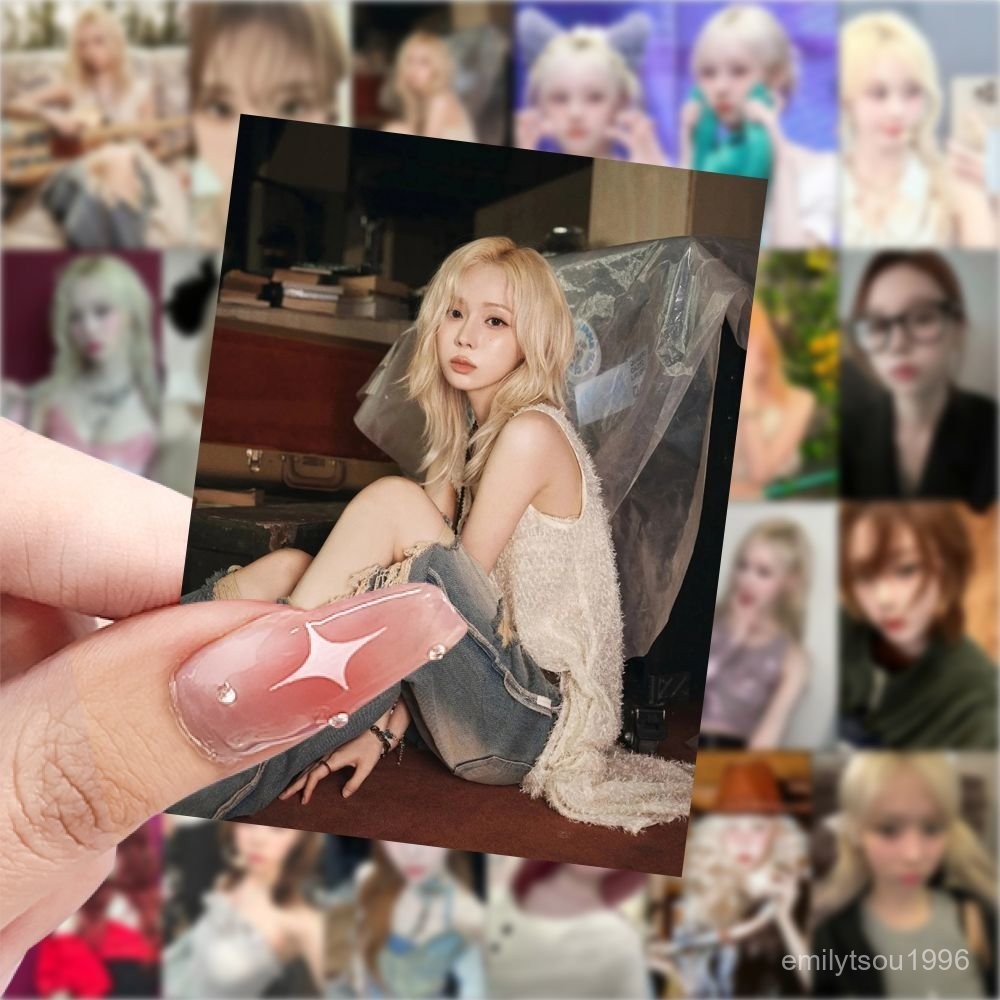 💫尚品精選💫126張女團金玟庭aespa成員貼紙高顔值ins明星手賬週邊diy貼畵防水