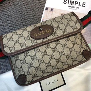 GUCCI 虎頭標誌GG Neo Vintage GG Supreme腰包 493930