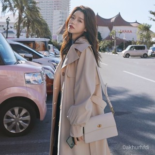 風衣外套 寬鬆 外套女 女士風衣2024秋季新款韓版氣質大衣英倫風休閒過膝長版時尚外套女8178 B6TL