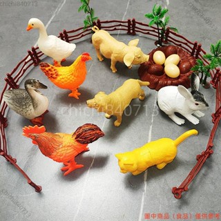 ✨臺灣廠商下殺✨兒童模擬動物世界玩具模型套裝雞鴨鵝狗豬羊老虎獅子寶寶學習認識lldd818