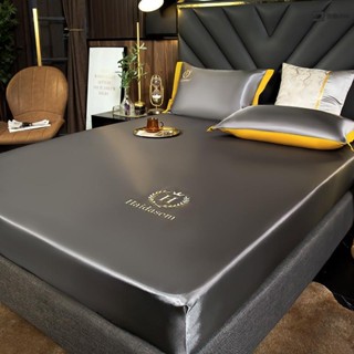 🚛臺灣發出🚛精美刺繡冰絲涼感床包7款可選 夏季涼感床罩 親膚透氣床單 床套 單人/超級單人/雙人/加大特大 枕套 L