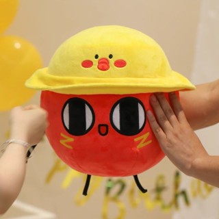 【臺灣-出貨】正版蛋仔派對公仔紅小豆玩偶毛絨玩具可愛布娃娃抱枕兒童生日禮物