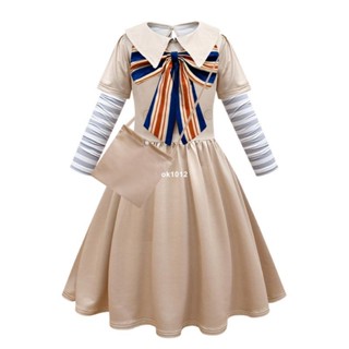 【現出】梅根女孩服裝 M3GAN 角色扮演服裝校服女孩睡衣兒童女童衣服萬聖節聖誕節嘉年華生日禮物派對服裝