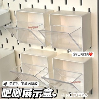 💯低價促銷💯免打孔透明吧唧收納盒ins風高顔值墻上正方形亞剋力翻蓋徽章擺件
