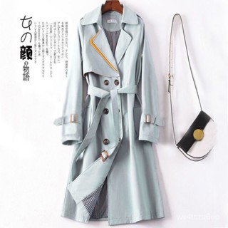【VV】風衣女中長款2025新款潮春秋韓版修身百搭小個子外套女大衣顯高