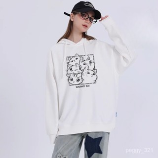 臺灣出貨 女生衣服 帽T連帽衛衣美式 大學T男女生同款韓版大呎碼 oversize 刷毛 長袖上衣M1302A