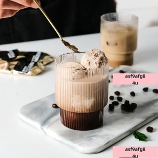 /特價/直銷/200ml 玻璃杯 ins風泡茶杯 酒杯 日式條紋杯 喝水杯 果汁杯 冰咖啡杯 水杯 杯子 牛奶杯