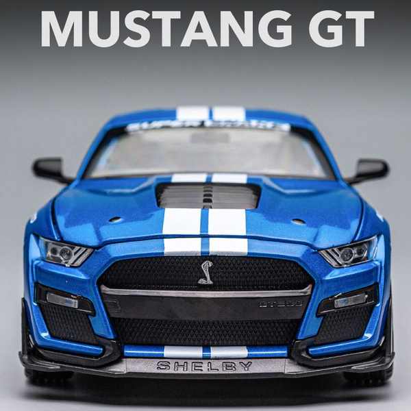 1:24福特野馬謝爾比GT500眼鏡蛇仿真合金汽車模型擺件兒童玩具車