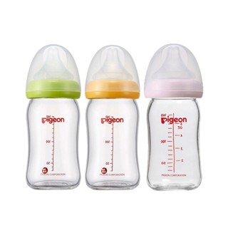 貝親 pigeon 寬口母乳實感玻璃奶瓶 160ml【甜蜜家族】