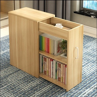 【書桌櫃 抽屜櫃】夾縫收納櫃抽拉式移動帶門小書櫃簡易書架矮儲物櫃小戶型置物櫃窄 BSFA