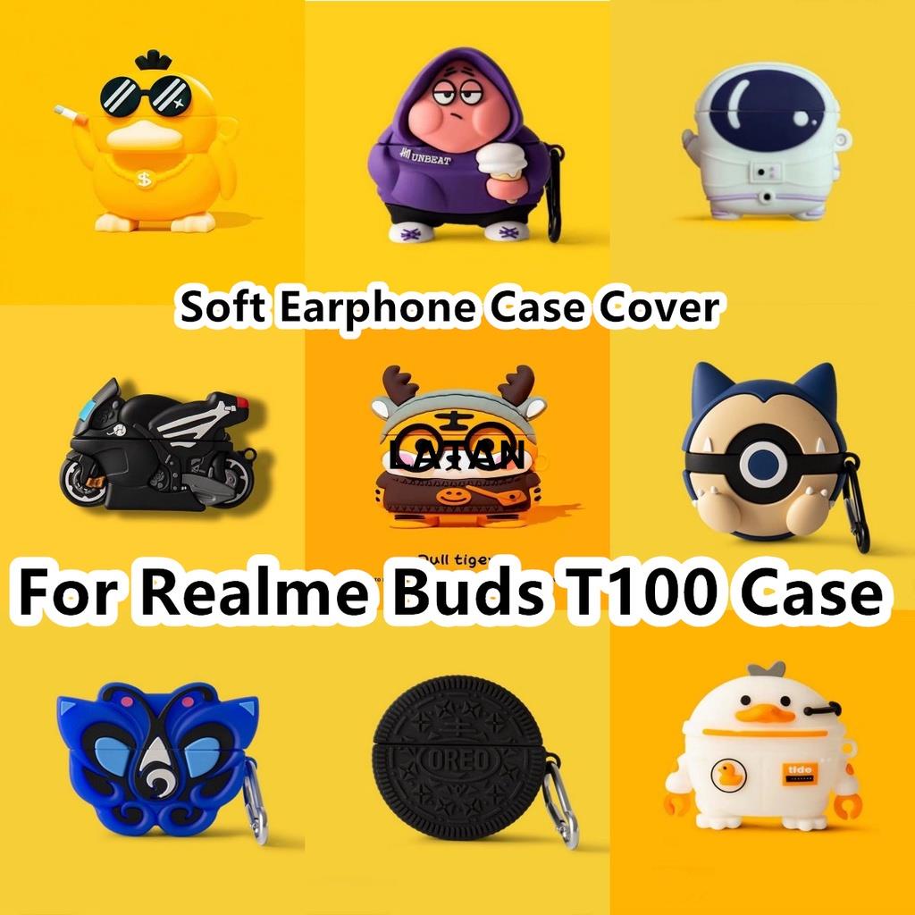 LATAN-[超值] Realme Buds T100 Case 酷潮卡通 Realme Buds T100 外殼軟耳機