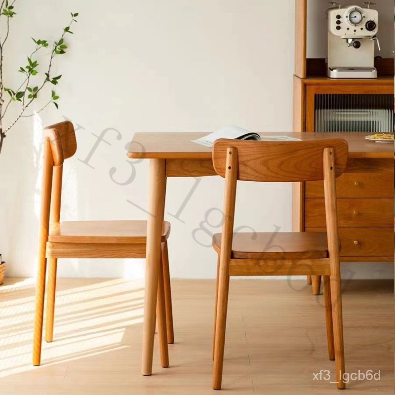 新品上架 限時折扣 格林餐椅北歐實木靠背書桌椅白橡木北歐日式櫻桃木椅子客廳小戶型