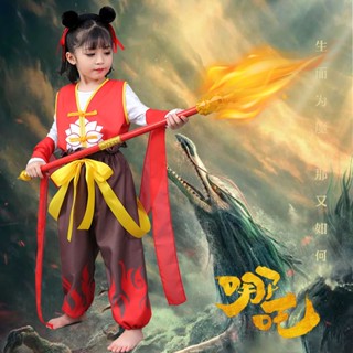 萬聖節兒童服裝哪吒衣服魔童降世萬聖節cos卡通童話哪吒衣服兒童