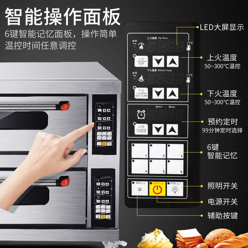 【下標前咨詢客服】電烤箱 商用一層 兩盤烘焙麵包 披薩蛋糕電烤爐 大容量 單層烘爐